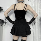 Black Mall Goth Mini Skirt