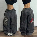 Black Baggy Y2K Jeans
