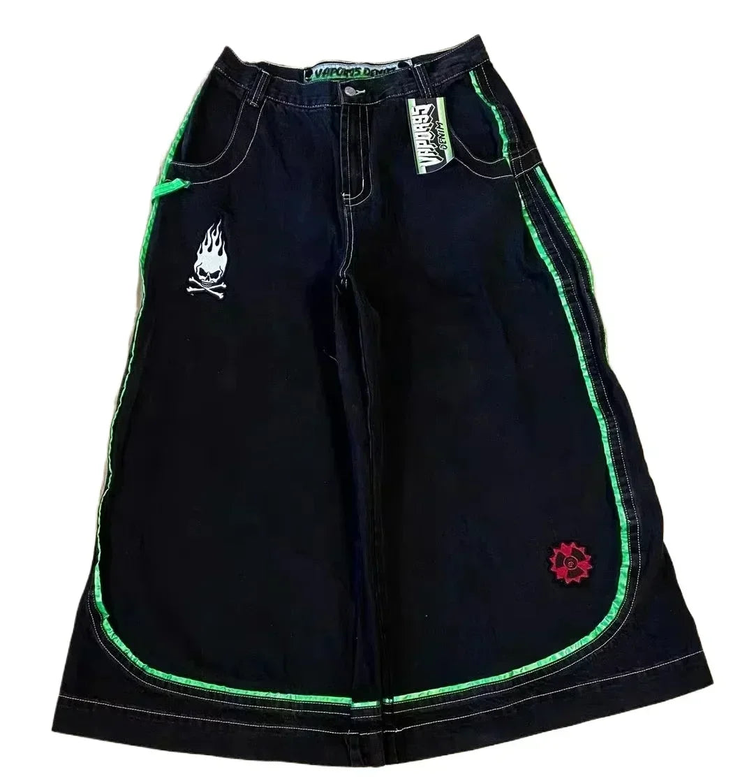 Black Baggy Y2K Jeans