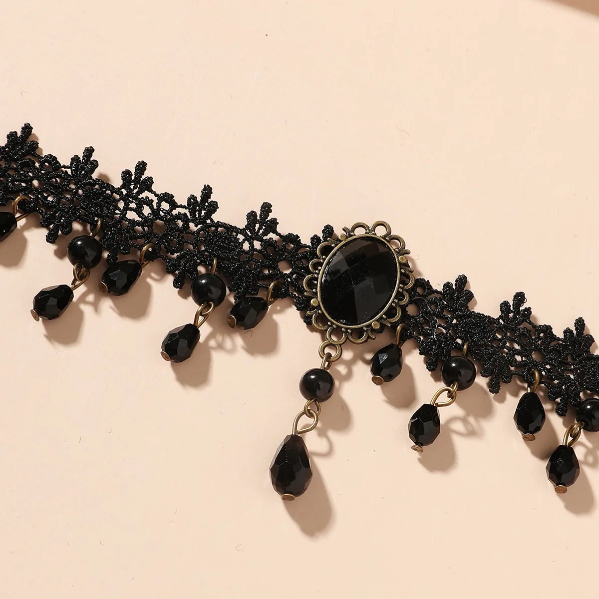 Black Crystal Lace Choker