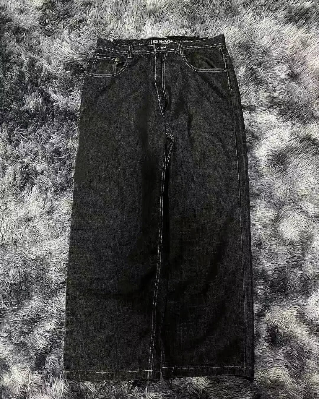 Black Baggy Y2K Jeans