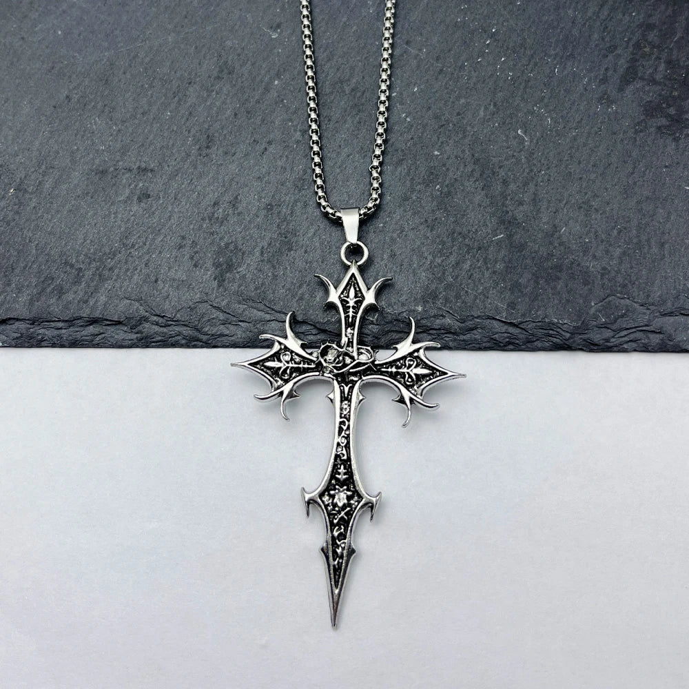 Gothic Cross Pendant Necklace