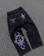 Black Baggy Y2K Jeans