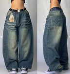 Black Baggy Y2K Jeans