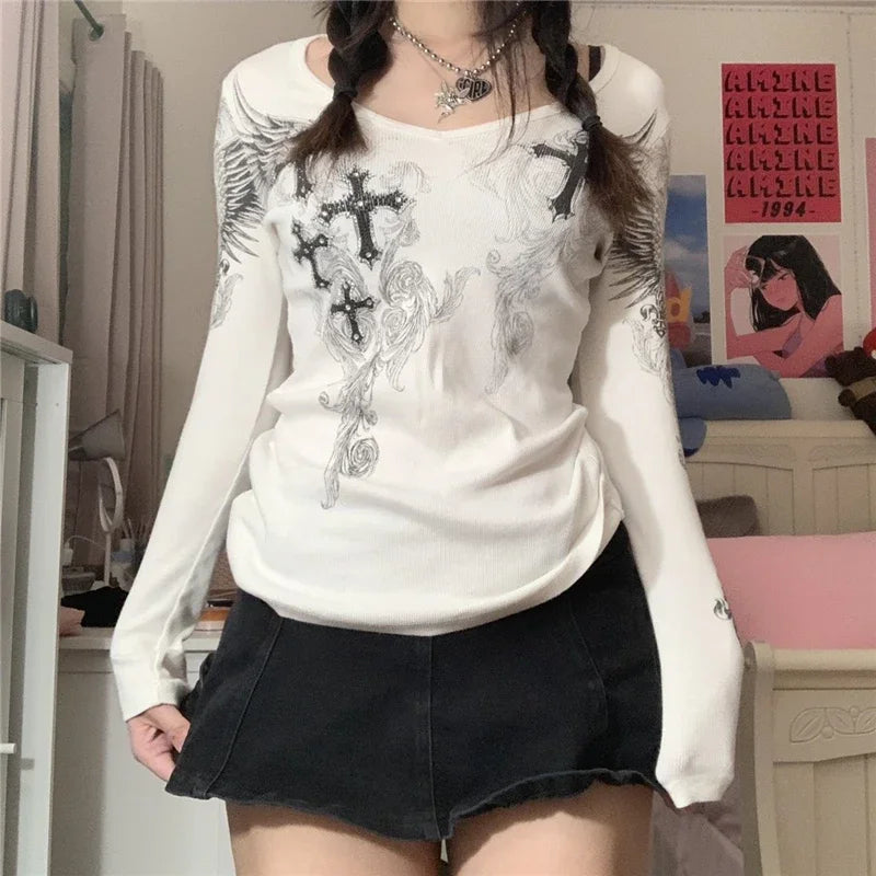 Cross Wings Long Sleeve Tee