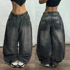 Black Baggy Y2K Jeans
