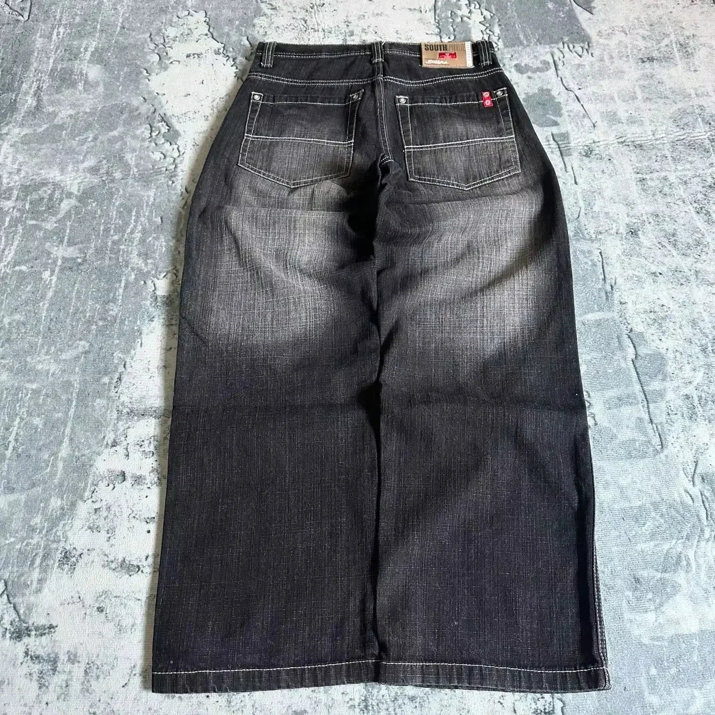 Black Baggy Y2K Jeans
