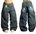 Black Baggy Y2K Jeans