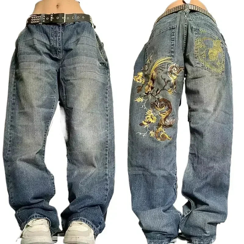 Black Baggy Y2K Jeans