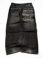 Black Baggy Y2K Jeans