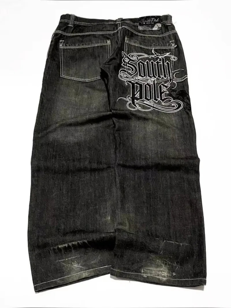 Black Baggy Y2K Jeans
