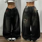 Black Baggy Y2K Jeans