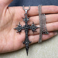 Gothic Cross Pendant Necklace