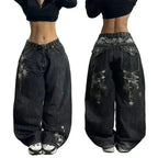 Black Baggy Y2K Jeans