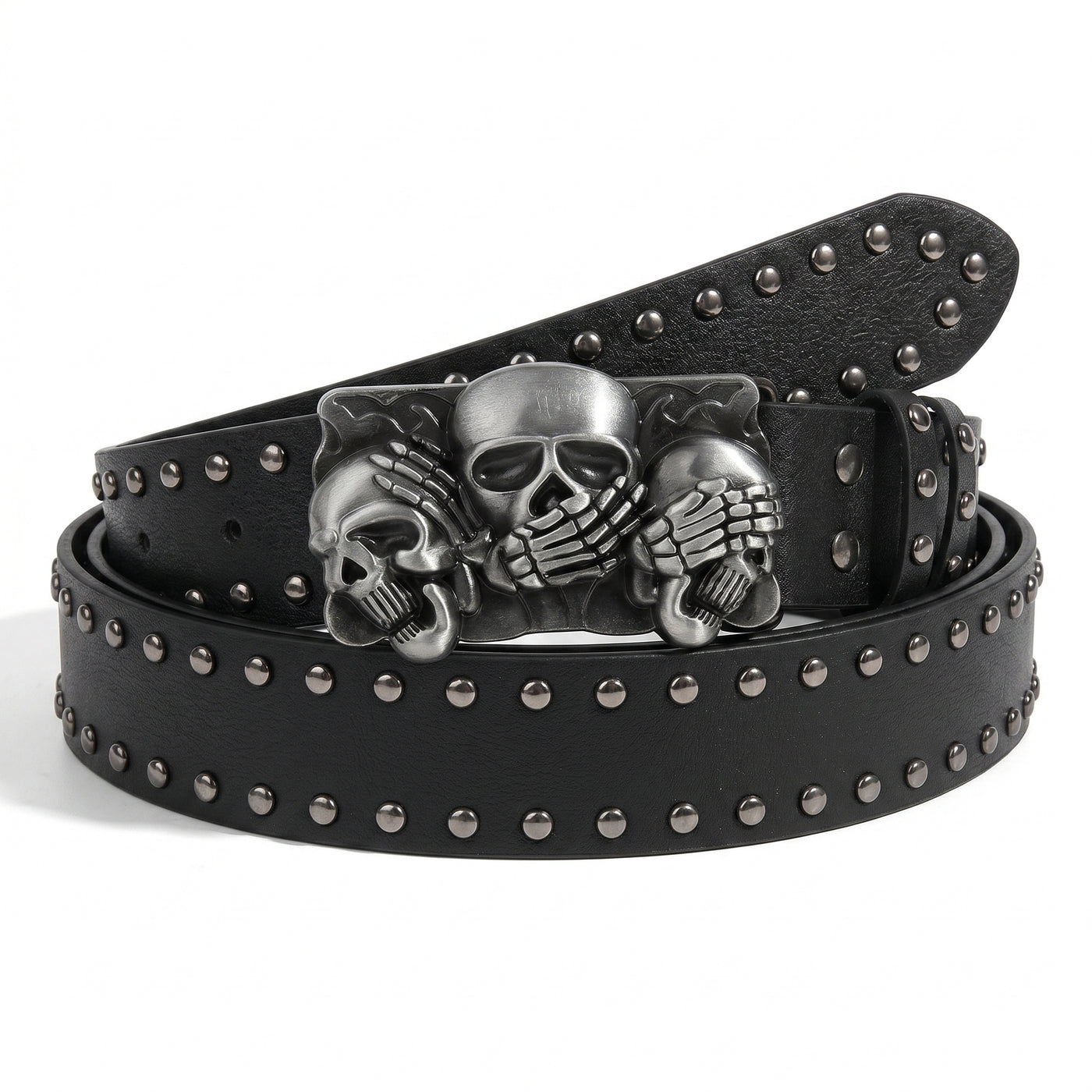 Black Rivet Punk Belt