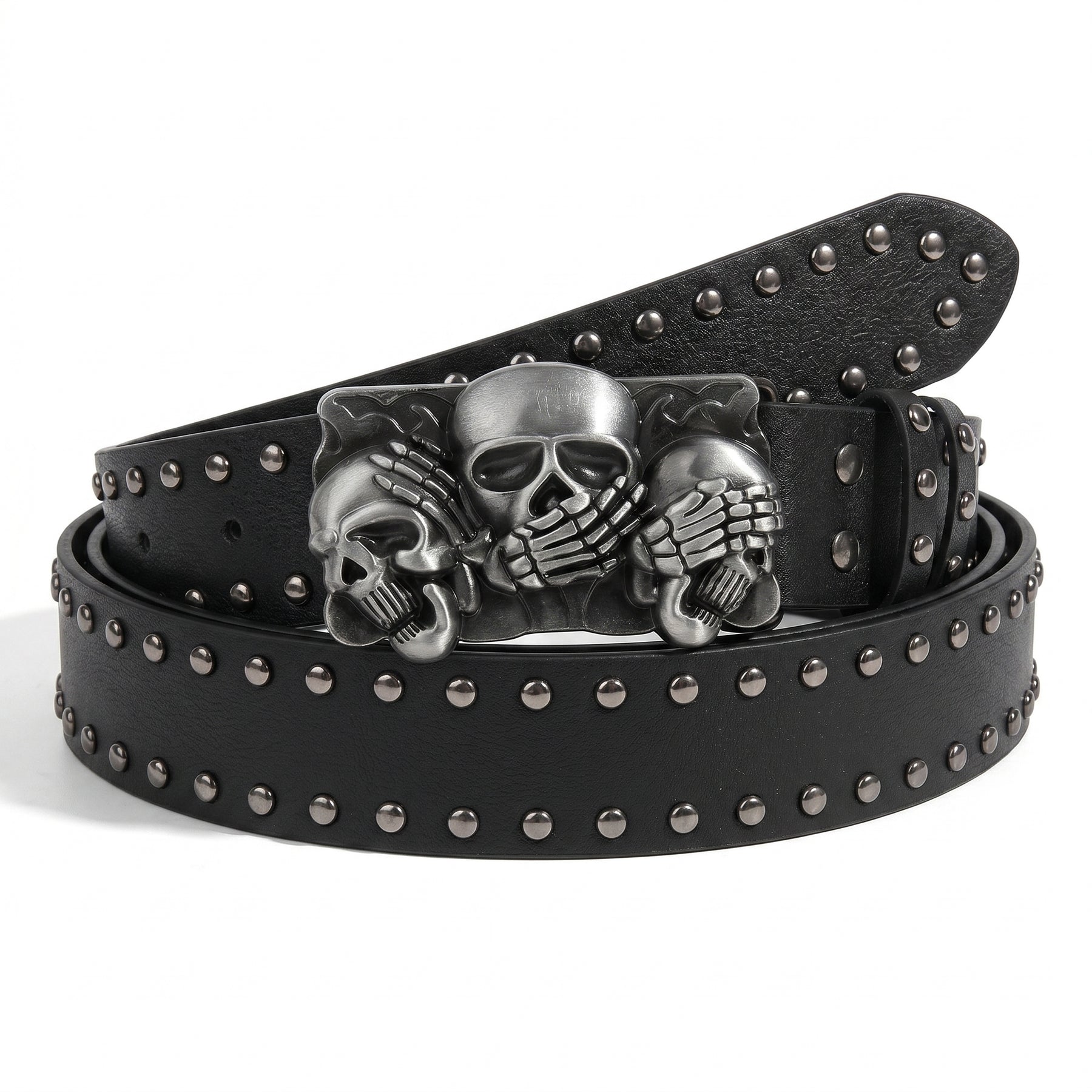 Black Rivet Punk Belt