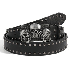 Black Rivet Punk Belt