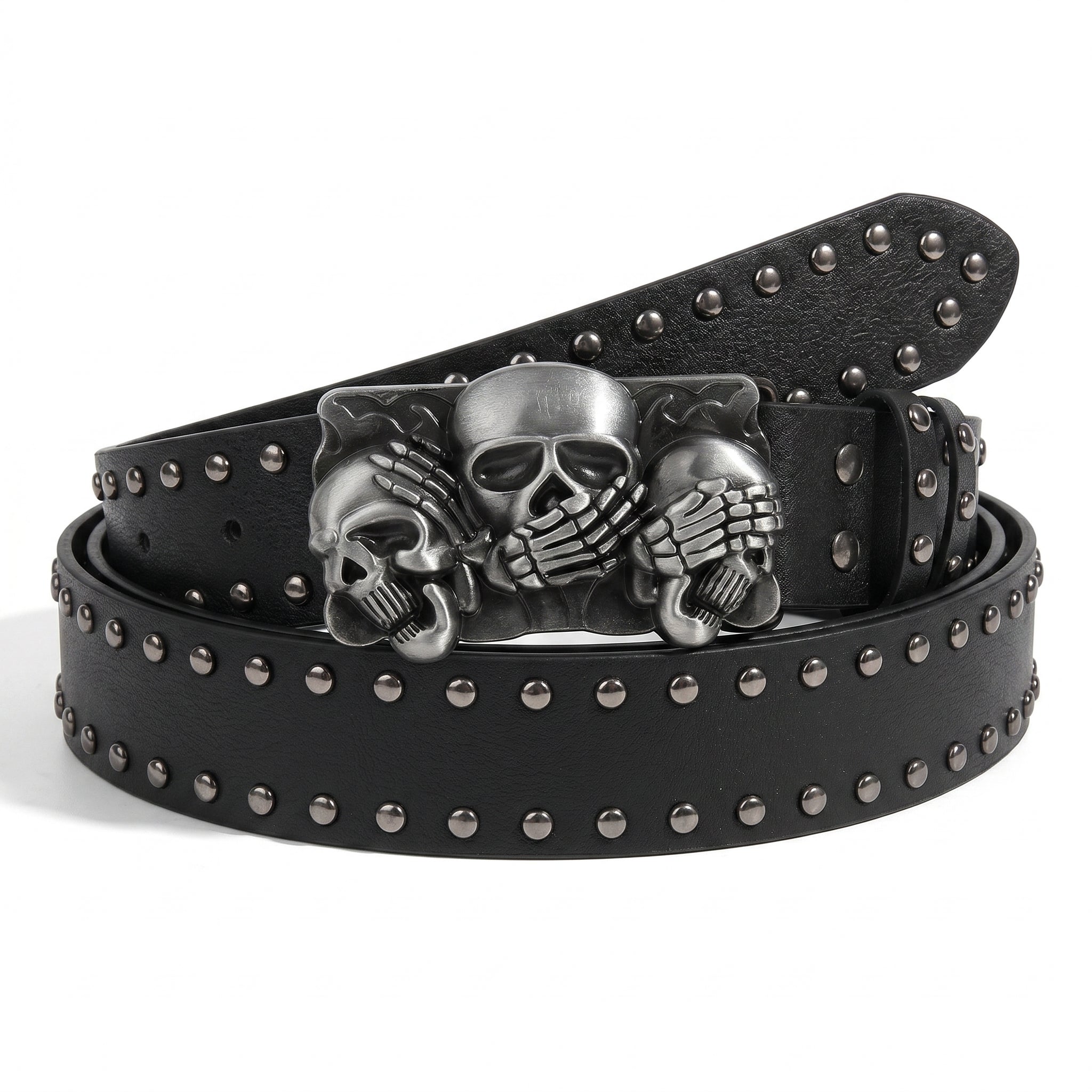 Black Rivet Punk Belt