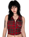 Plaid Chain Crop Cami