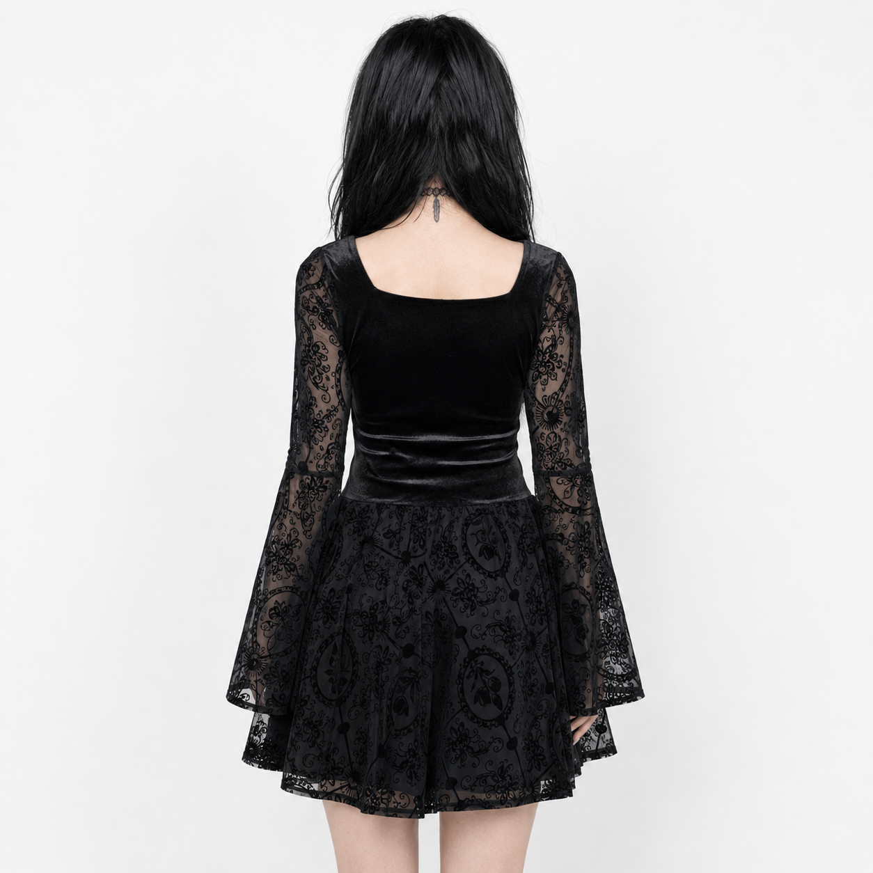 Black Gothic Lace Dress Collection — Mini, Corset & Maxi Variations