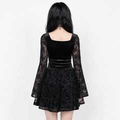 Black Gothic Lace Dress Collection — Mini, Corset & Maxi Variations