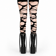 Black Ripped Mesh Tights