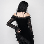 Black Gothic Lace Dress Collection — Mini, Corset & Maxi Variations