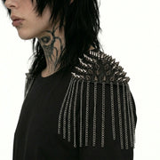Chain tassel punk shoulder epaulettes