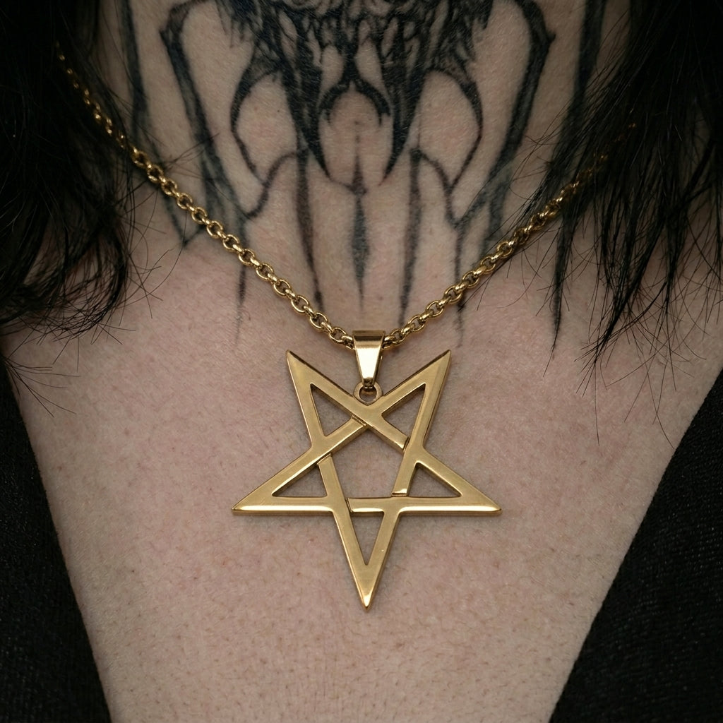 Inverted Pentagram Pendant Necklace