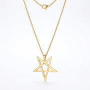 Inverted Pentagram Pendant Necklace