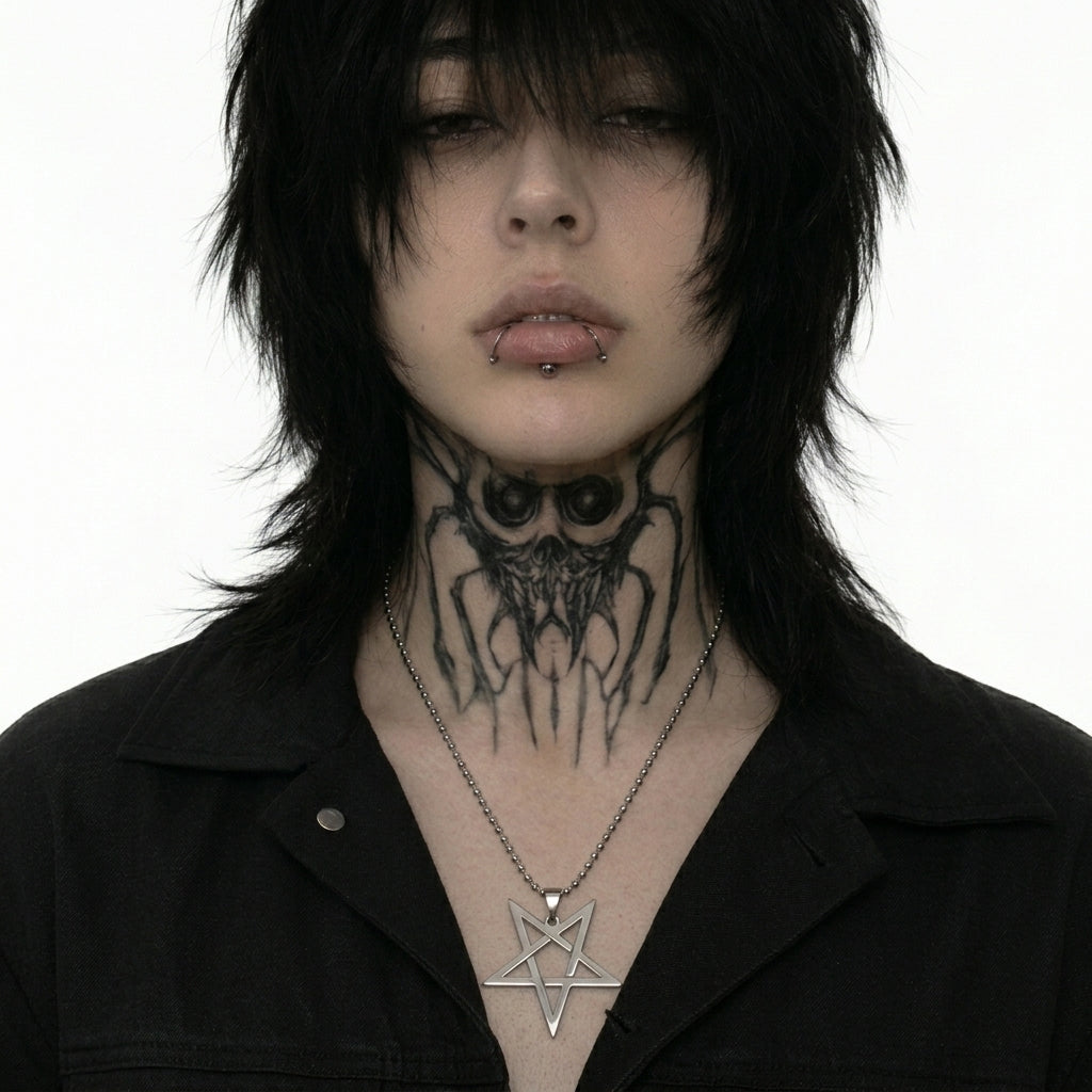 Inverted Pentagram Pendant Necklace