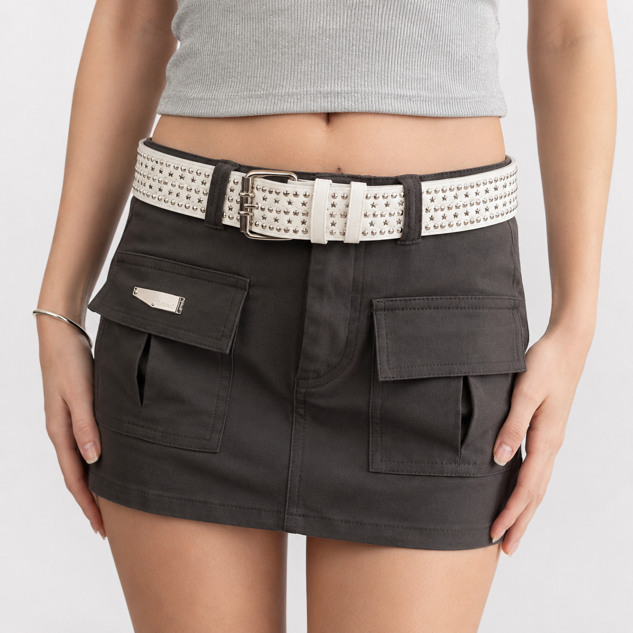 Rivet Punk Belt - Studded Goth Waist Belt