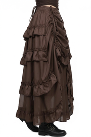 Red High Low Gothic Skirt