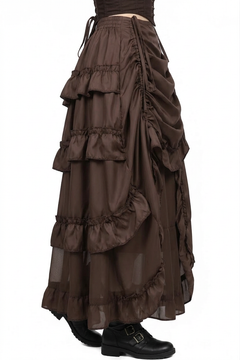 Red High Low Gothic Skirt