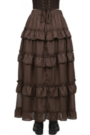 Red High Low Gothic Skirt