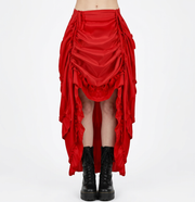 Red High Low Gothic Skirt