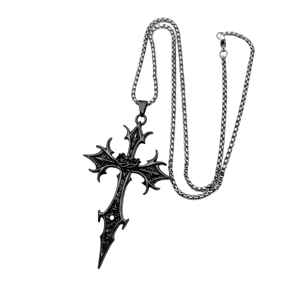 Gothic Cross Pendant Necklace