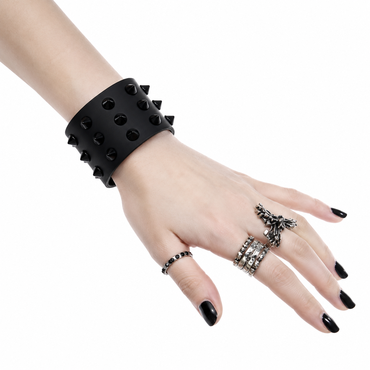 Goth Spike Stud Wrist Cuff Bracelet