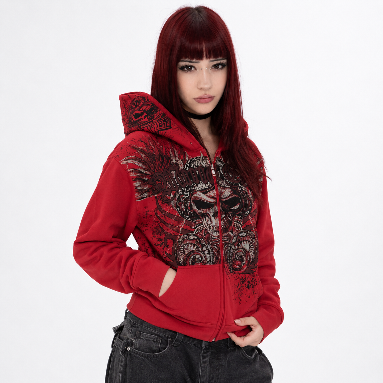 Y2K Fleece Zip-Up Hoodie