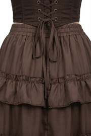 Red High Low Gothic Skirt