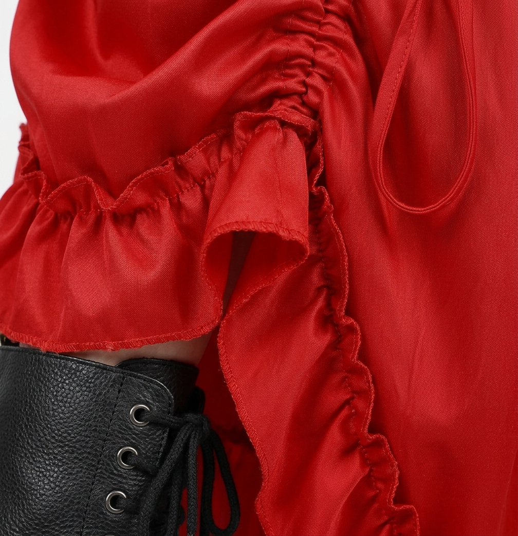 Red High Low Gothic Skirt