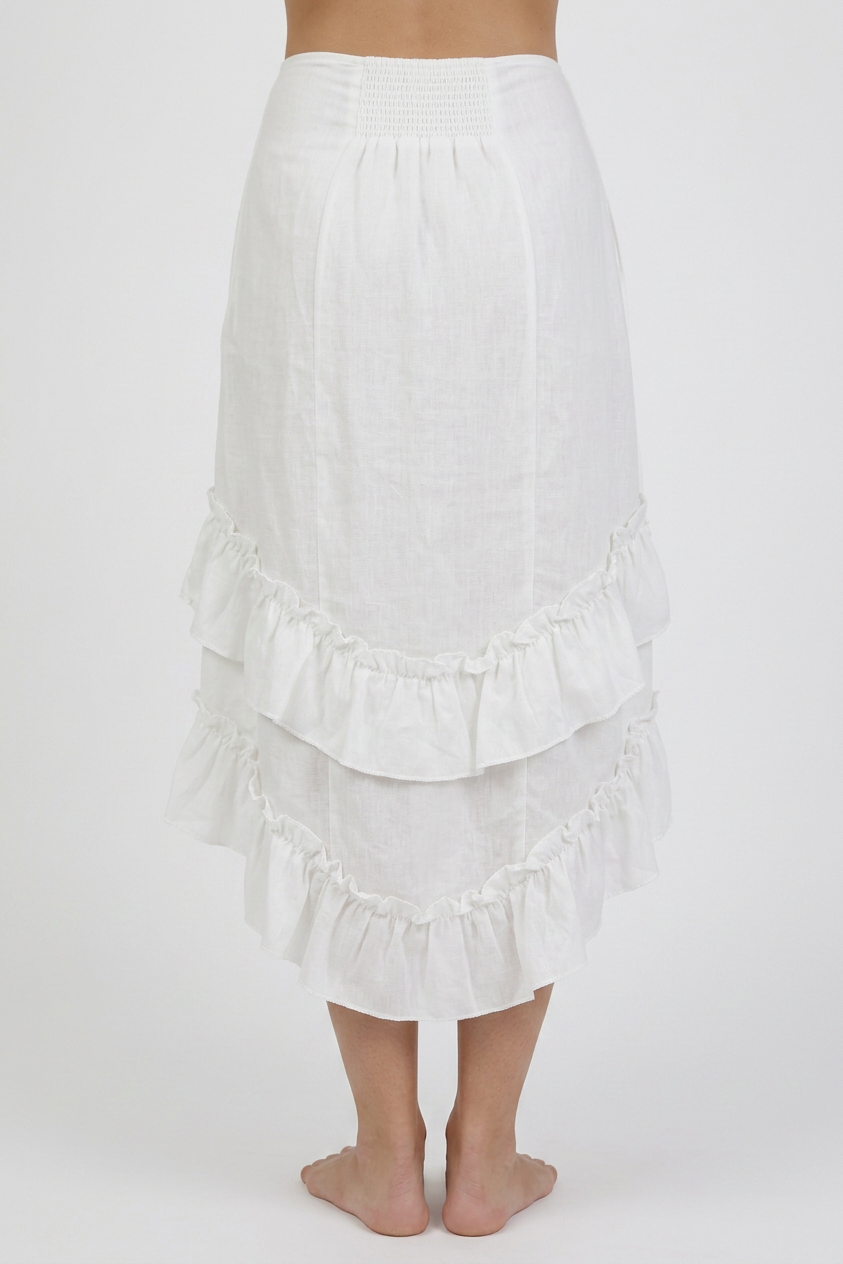 Red High Low Gothic Skirt