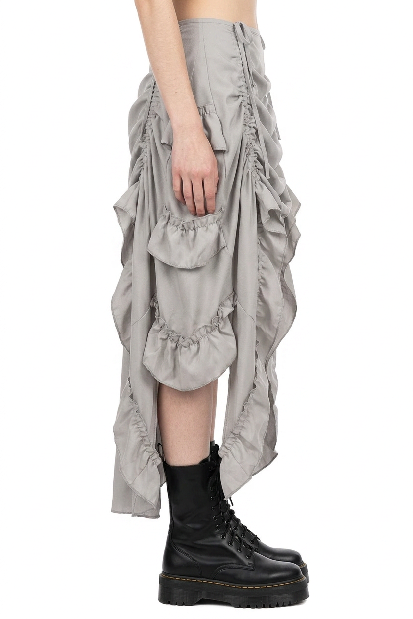 Red High Low Gothic Skirt