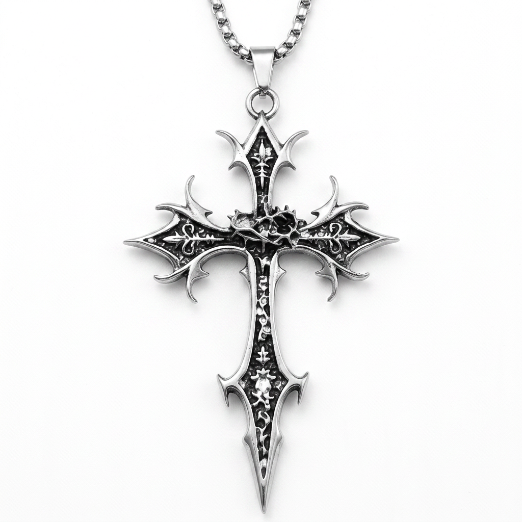 Gothic Cross Pendant Necklace