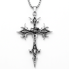 Gothic Cross Pendant Necklace