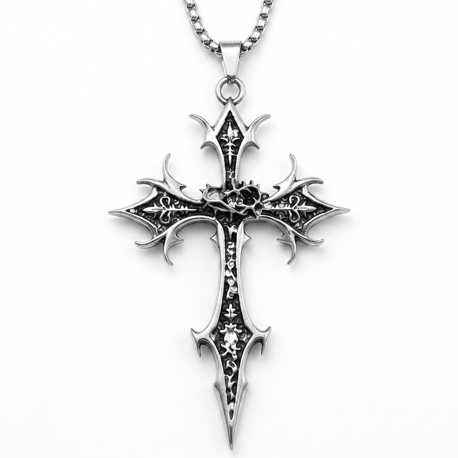 Gothic Cross Pendant Necklace