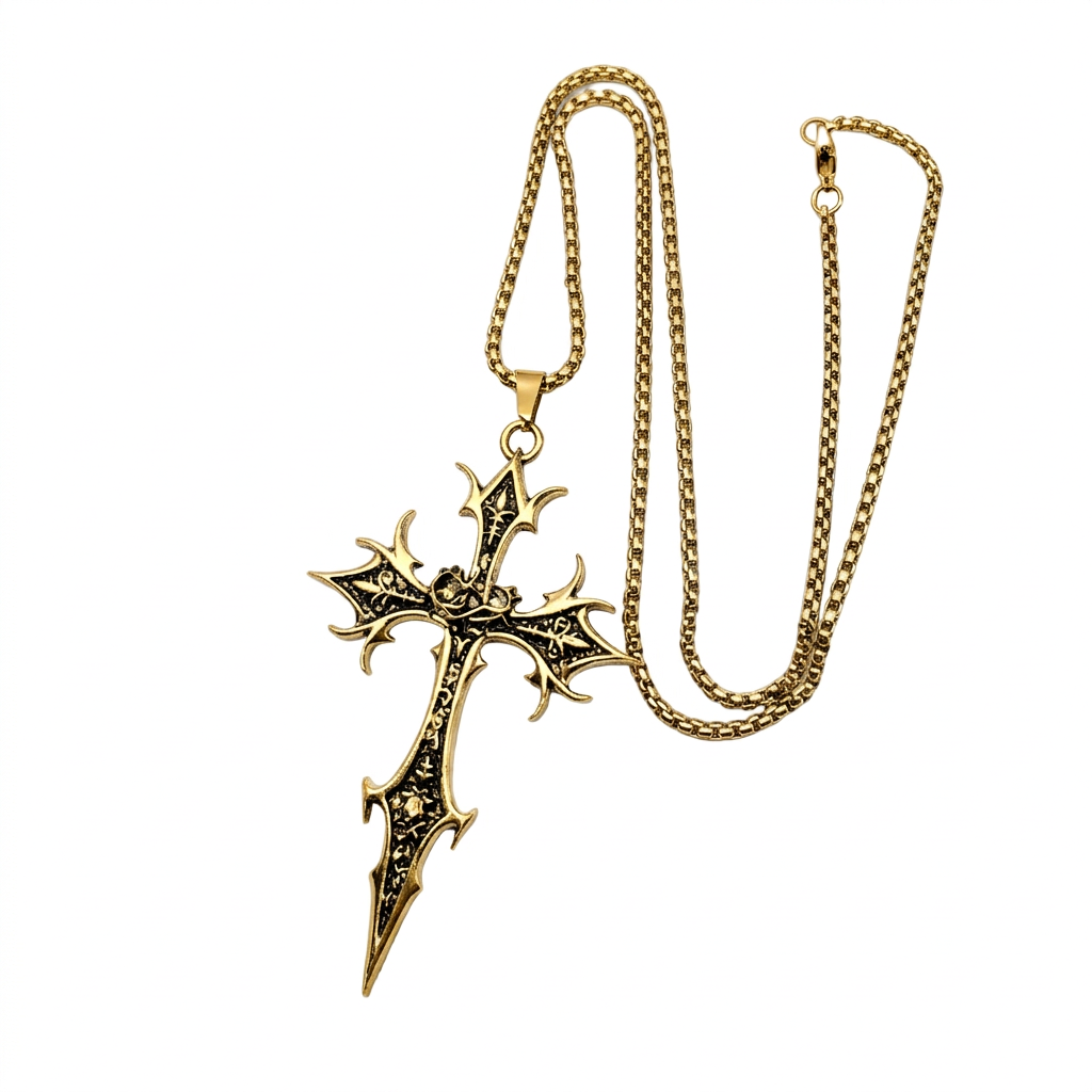 Gothic Cross Pendant Necklace