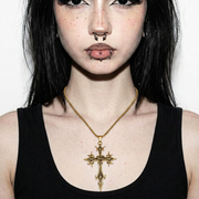 Gothic Cross Pendant Necklace