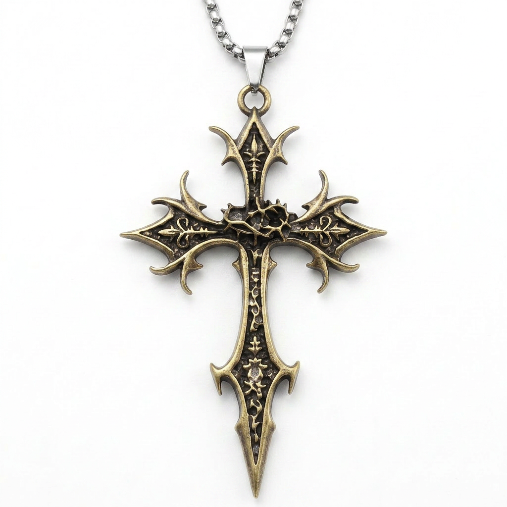 Gothic Cross Pendant Necklace