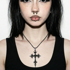 Gothic Cross Pendant Necklace